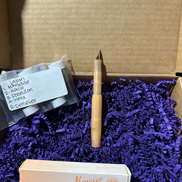 Kaweco Calligraphy Pen with 5 Laban inks New Never been used - Picture 6 of 7